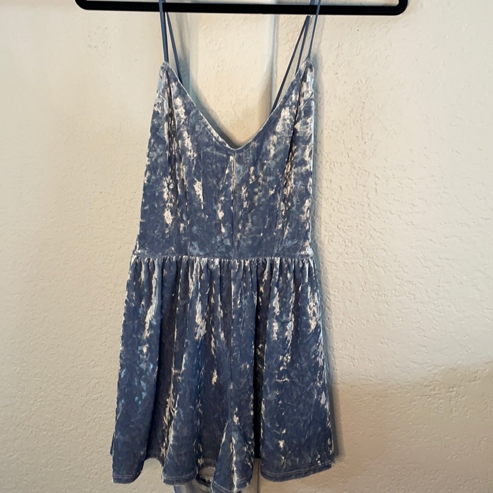 Blue Velvet Romper